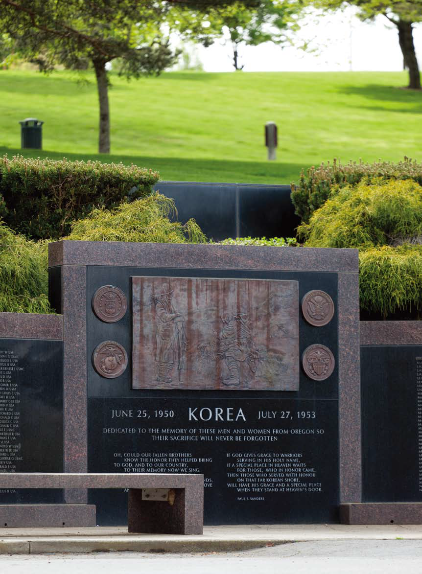 오리건 윌리어미트 국립묘지 한국전 참전비 첫번째 이미지